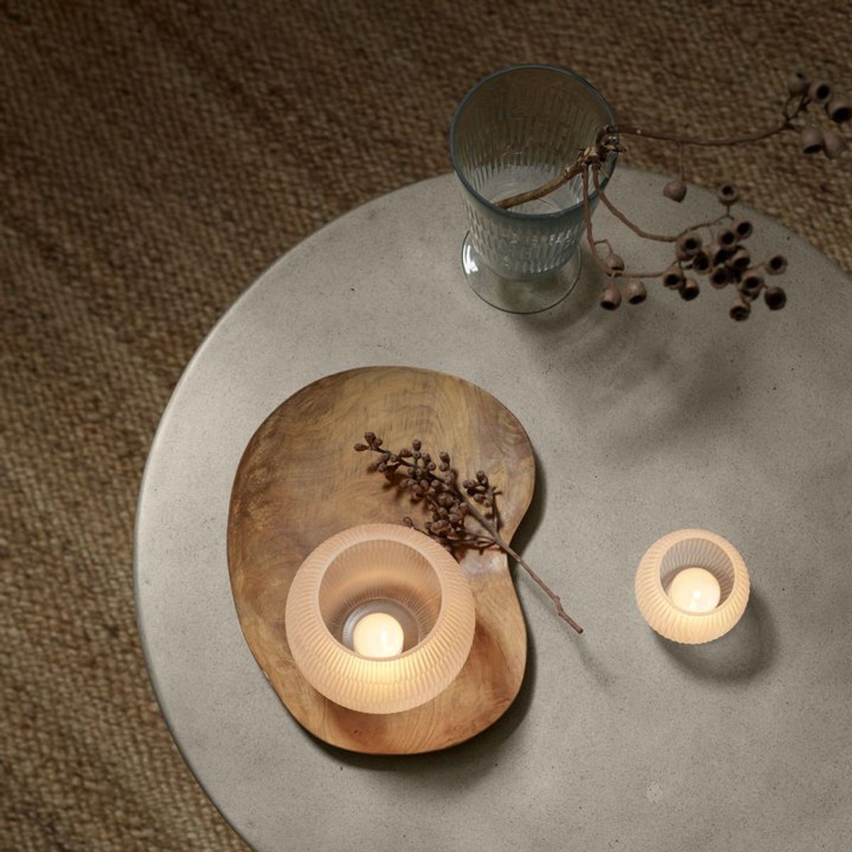 CANDLE HOLDER | GLASS | H 12 CM MATLIGHT-L - Tine K Home