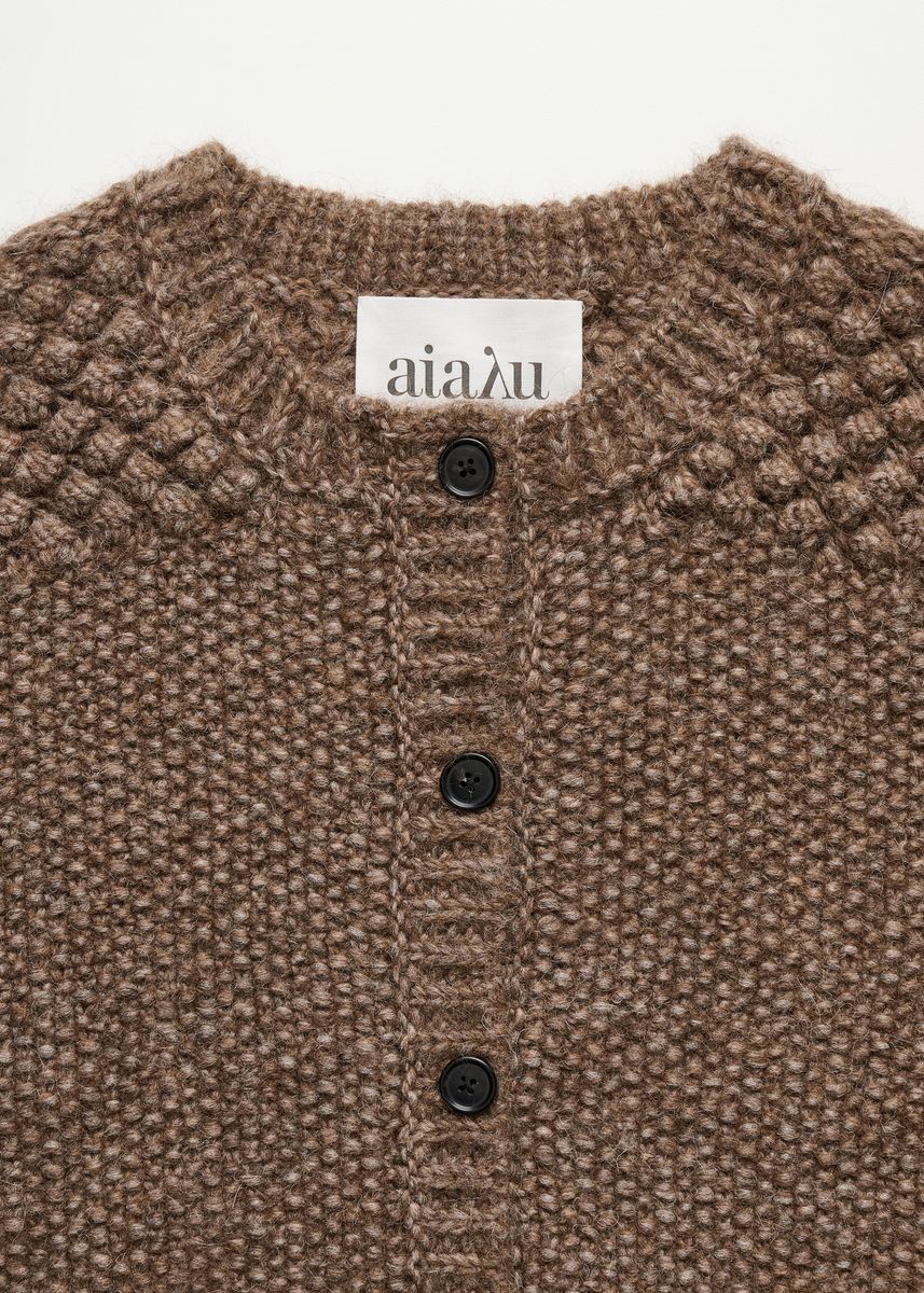  Sierra cardigan – llama wool | Pure Brownie  aiayu  