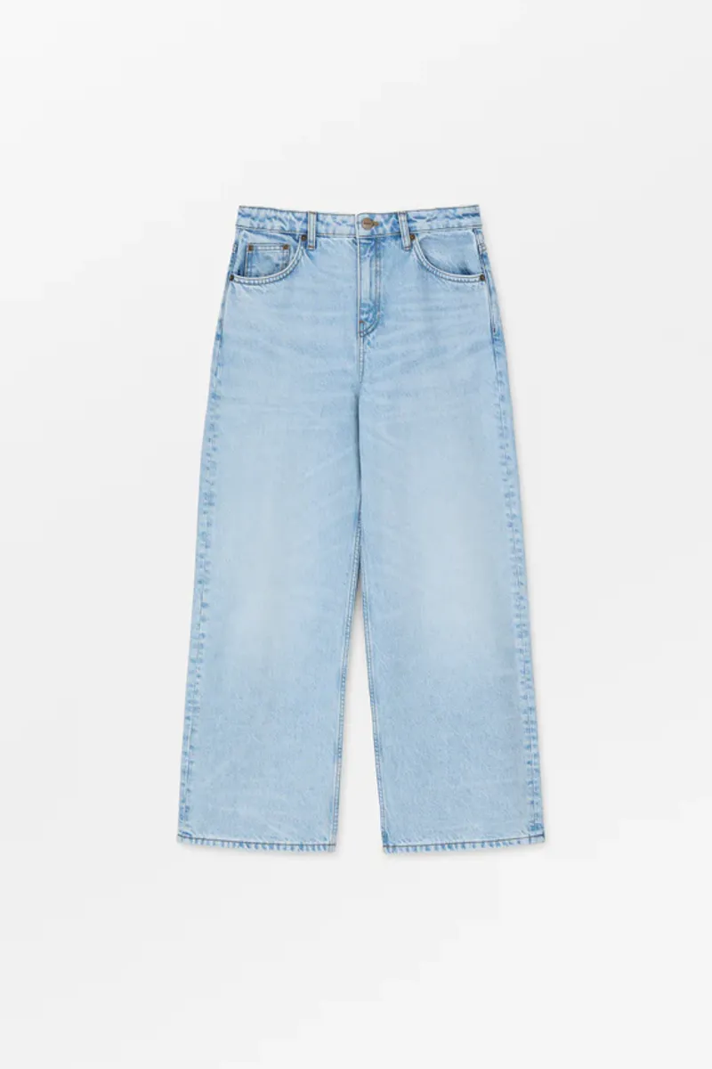Taylor cropped jeans - Worn light blue - Skall Studio