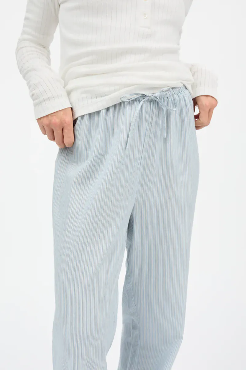Aude pants . Tiny blue stripe  - Skall Studio