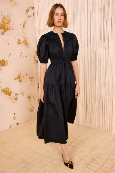 Hovedbilde Othella Short Sleeve Midi Dress - Noir - Ulla ...