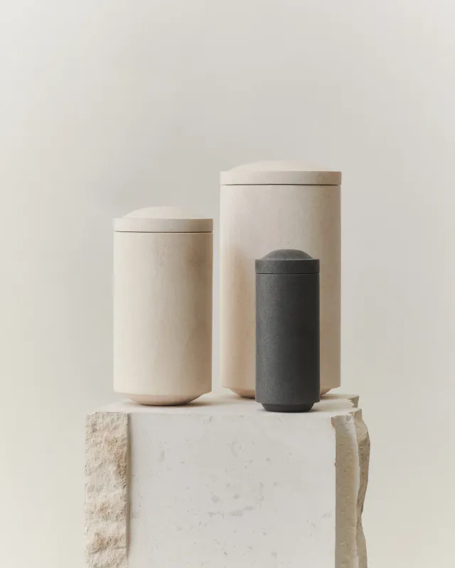 GALLERY OBJECT JAR 03 - Limestone - Louise Roe