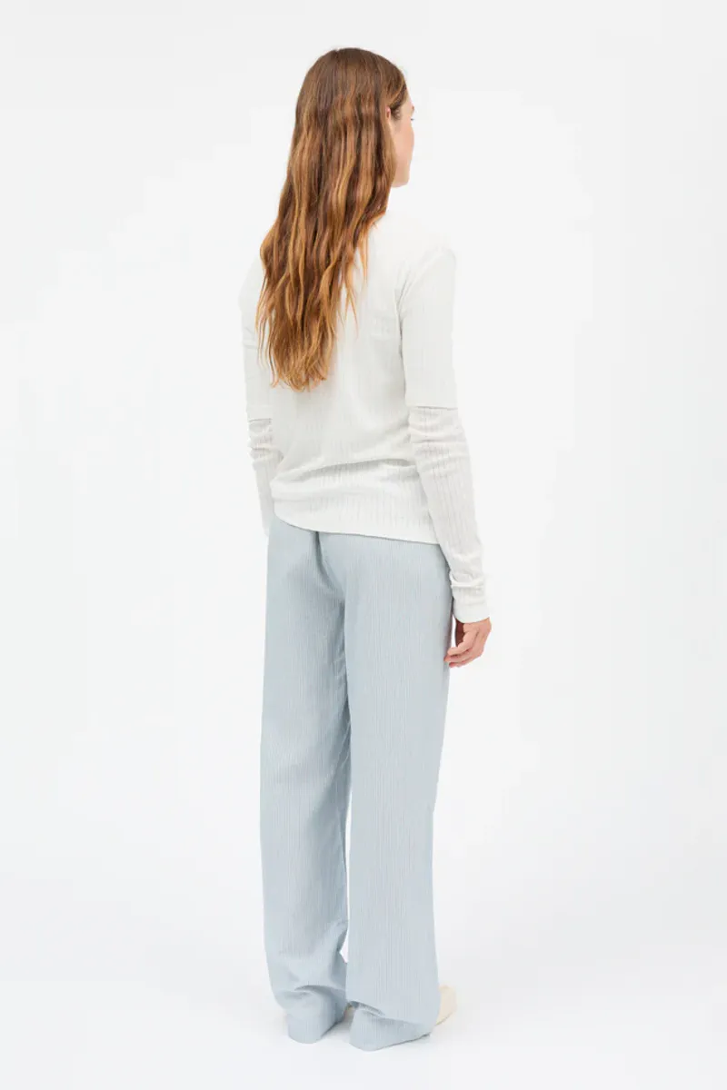 Aude pants . Tiny blue stripe  - Skall Studio