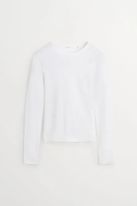 Hovedbilde Seventies o-neck blouse optic white - Skall ...