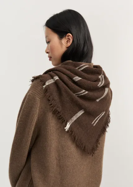 Hovedbilde Kiona scarf – yak | Mix pure brown 75x75 - ...