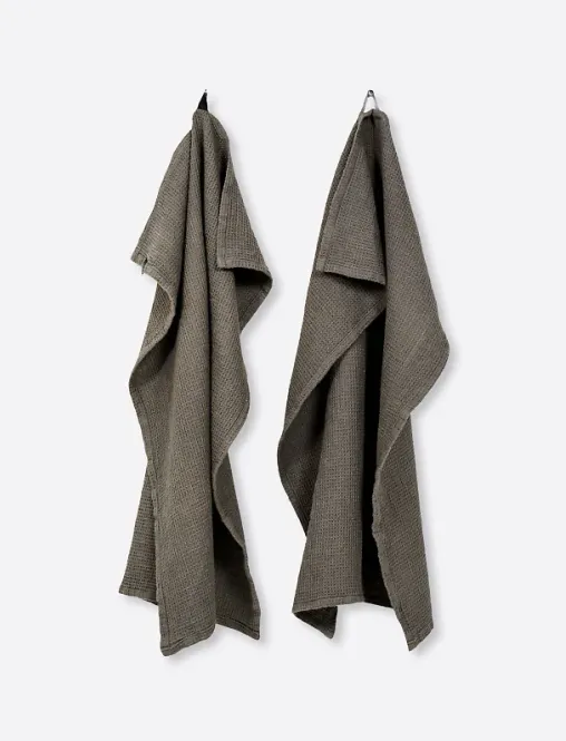 Hovedbilde HETTY KITCHEN TOWEL CHARCOAL 2 PACK - HIMLA 