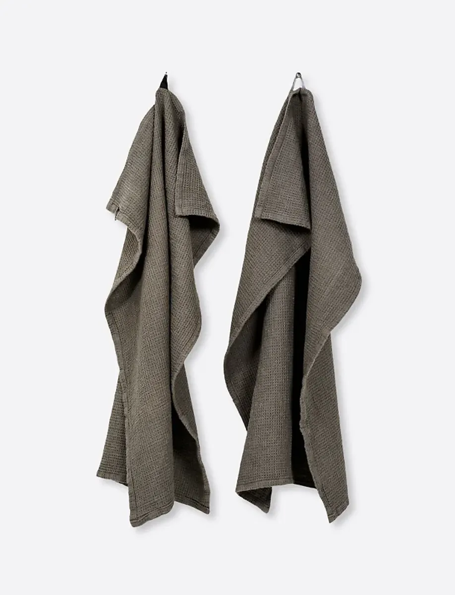 HETTY KITCHEN TOWEL CHARCOAL 2 PACK - HIMLA 